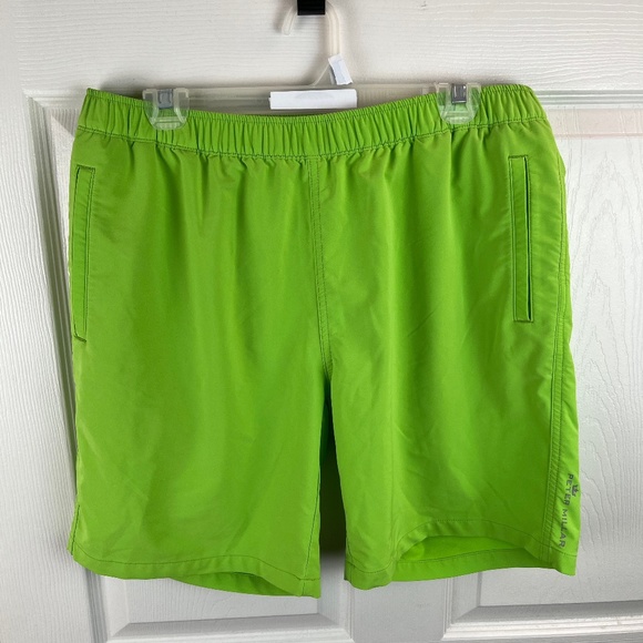 Men's Peter Millar Crown Sport Oslo Stretch Shorts Lime Green Size Large - Picture 1 of 4